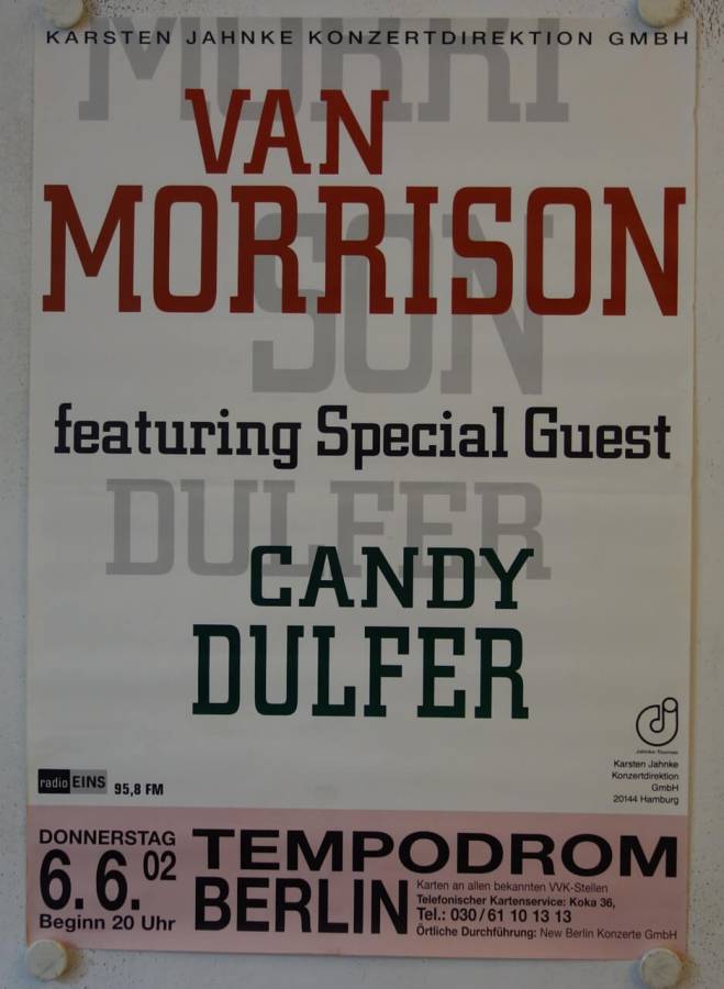 Van Morrison Tempodrom Berlin original release german concert poster